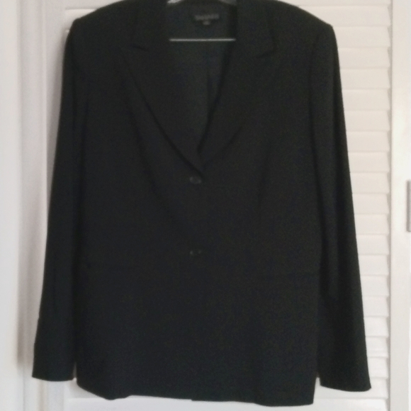 Tahari black wool suit Jacket black size 16 - Picture 1 of 6